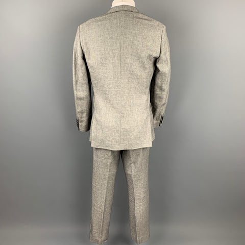 J. CREW Ludlow Size 38 Regular Grey Nailhead Linen / Cotton Notch Lapel Suit