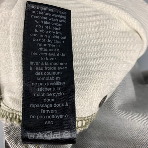 JOHN VARVATOS * U.S.A. Size 31 Green Cotton Blend Jeans
