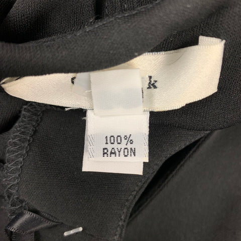 DROZDZIK Size S Black Rayon Cocktail Long Shift Dress