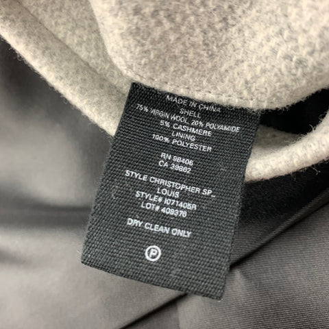 THEORY Size L Light Grey Heather Virgin Wool Cashmere Jacket