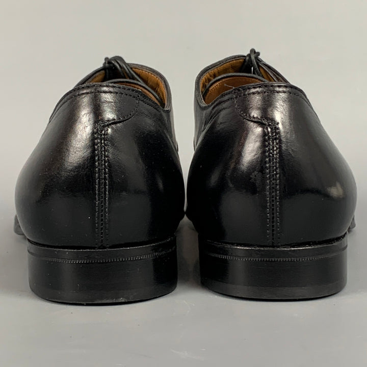 GRAVATI Size 12.5 Black Leather Lace Up Dress Shoes