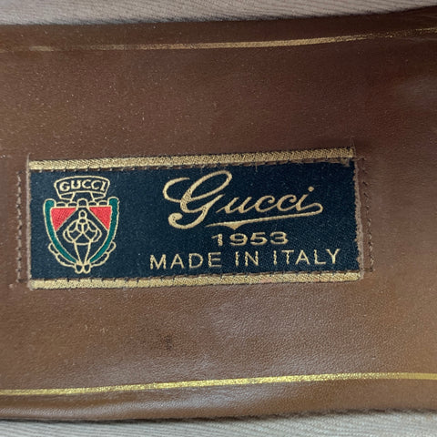 GUCCI Size 9 Red Patent Leather Slip On Horsebit Loafers