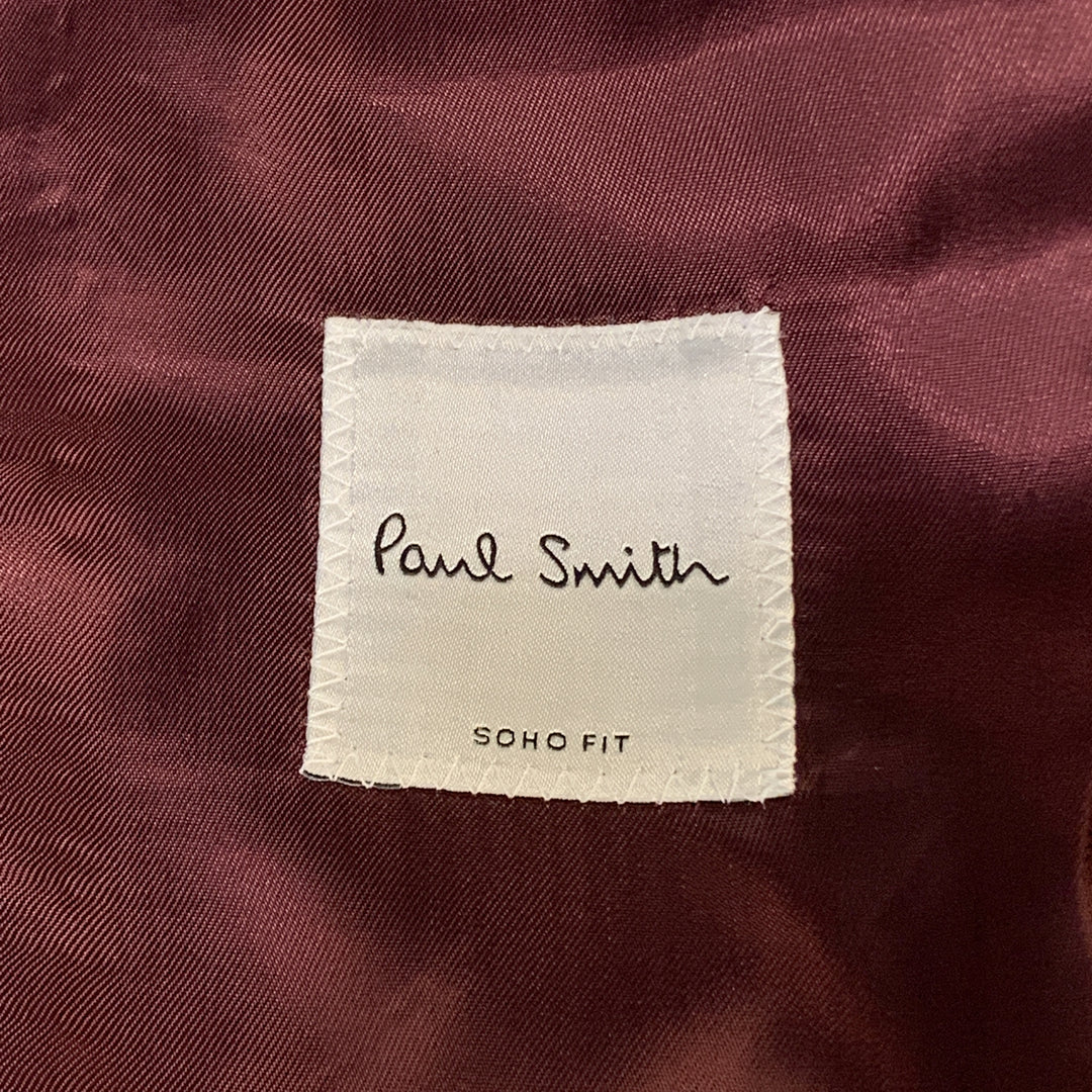 PAUL SMITH Size 36 Teal Wool Peak Lapel Regular Tuxedo