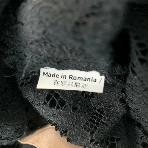 Nº21 Size M Black Lace  Patch Pockets Shirt