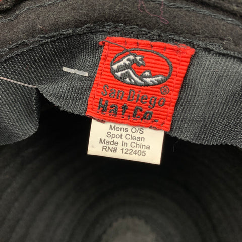 SAN DIEGO HAT Co. Sombrero Fedora de mezcla de lana texturizada negra de talla única