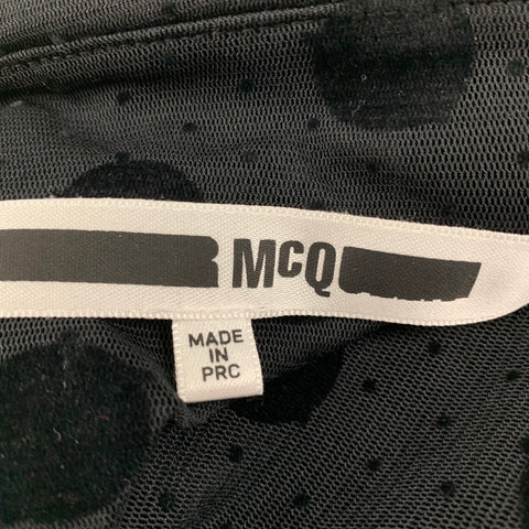 McQ by ALEXANDER MCQUEEN Size 0 Black Dots Shirt Dress