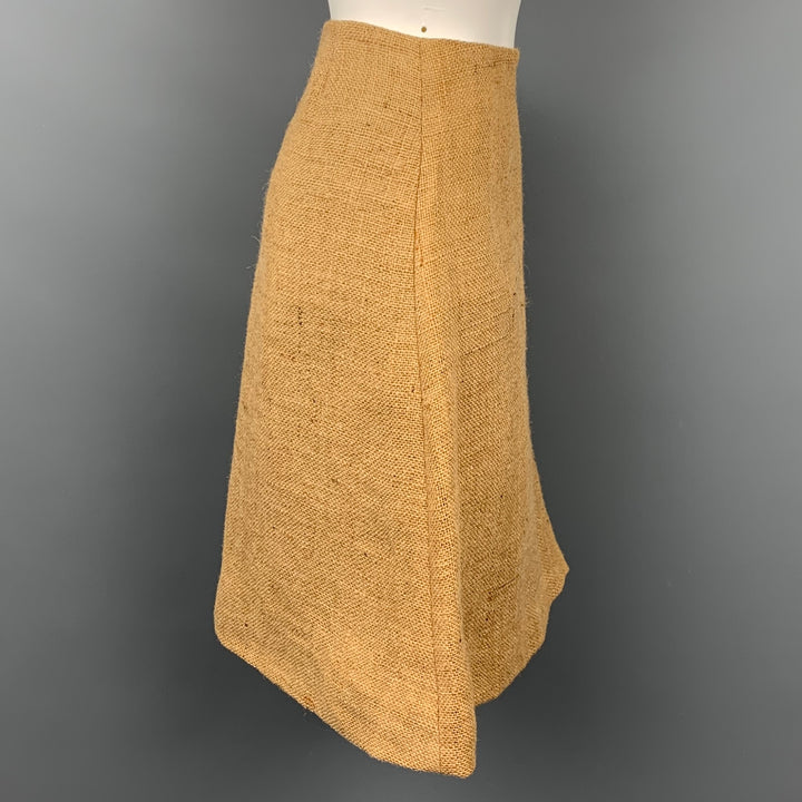 DOLCE & GABBANA 2013 Size 6 / IT 42  Natural Woven Jute A-line Skirt