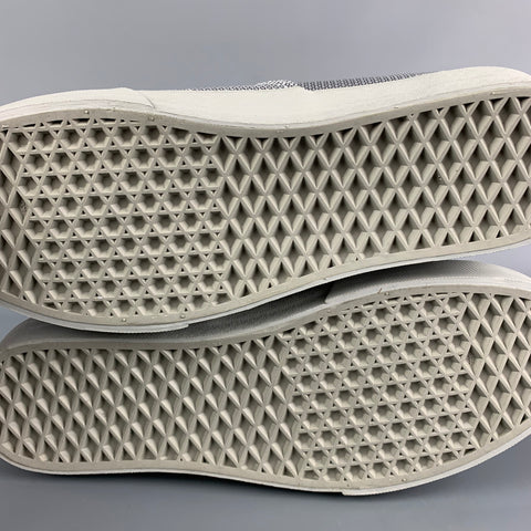 VANS x KRINK Size 9.5 Silver Woven Lace Up Sneakers