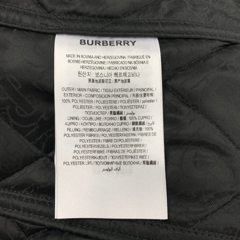 BURBERRY Size M Black & Gold Quilted Print Polyester Jacket