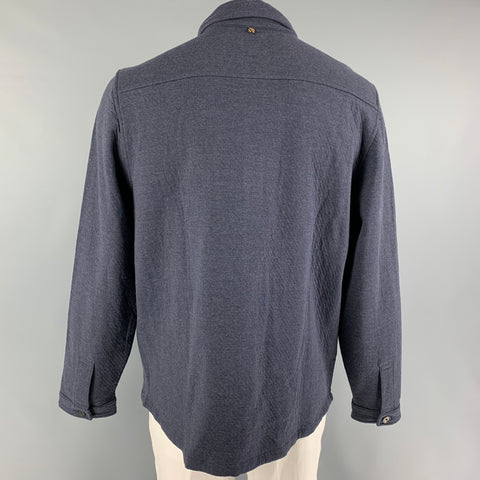 BILLY REID Size XL Navy Cotton Polyester Shirt Jacket
