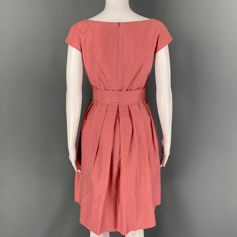 WEEKEND by MAX MARA Size 4 Pink Cotton Silk Pleated Dress