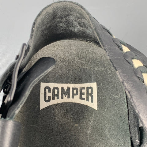 CAMPER Size 8 Black Leather Straps Sandals