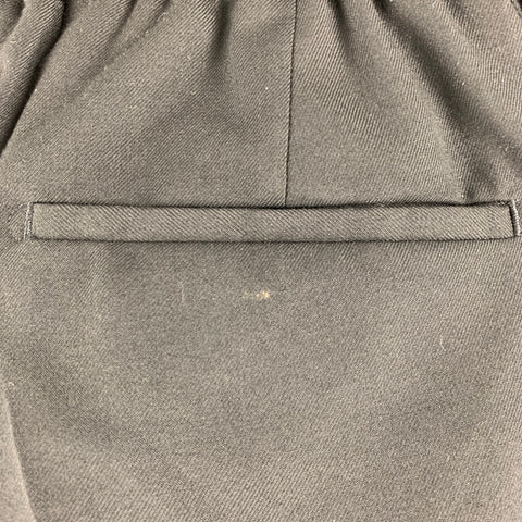 GIVENCHY Size 30 Black Wool Elastic Waistband Casual Pants