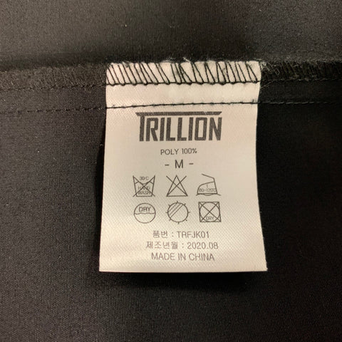 TRILLION Size M Black Polyamide Oversized Long Sleeve Shirt