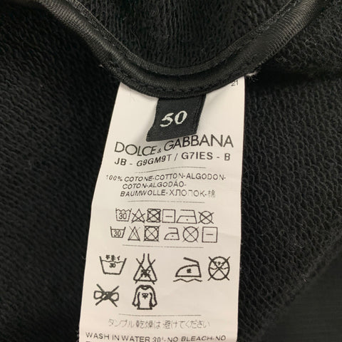DOLCE & GABBANA Size 40 Black Cotton Hoodie Jacket