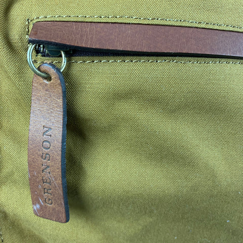 GRENSON Khaki Brown Canvas Leather Messenger Bags