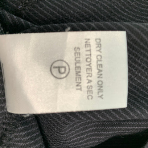 THEORY Size S Black Grey Stripe Cotton Short Sleeve T-shirt