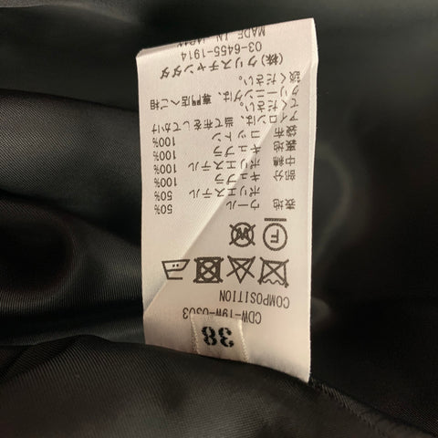 CHRISTIAN DADA FW 19 Size XS Black Wool Polyester Double Breasted Coat
