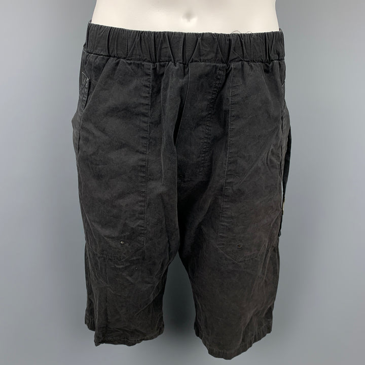 SILENT by DAMIR DOMA Size S Black Cotton Elastic Waistband Shorts