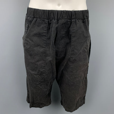 SILENT by DAMIR DOMA Pantalones cortos con cinturilla elástica de algodón negro talla S