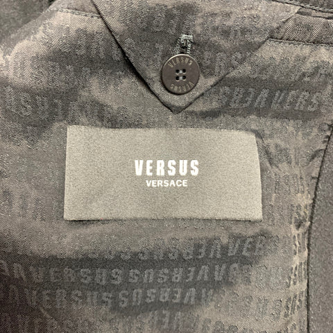 VERSUS by GIANNI VERSACE Size 38 Black & Silver Studded Jacket