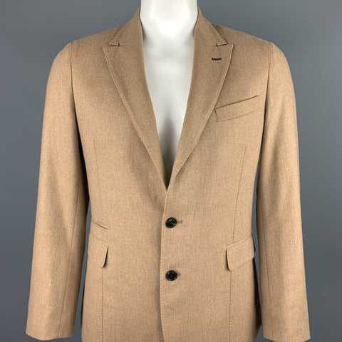 PAUL SMITH Size 40 Regular Tan Camel Hair Peacoat Sport Coat