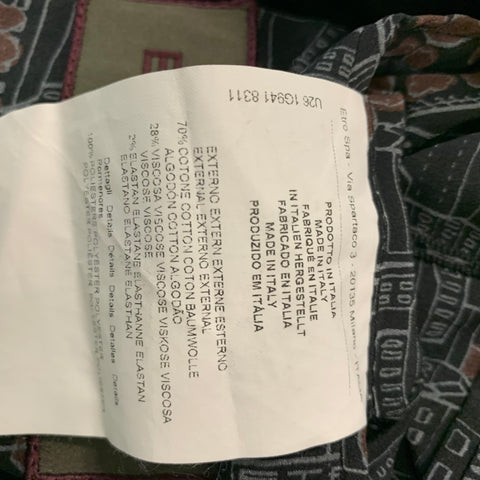 ETRO  Size 40 Black Velvet Cotton Blend Peak Lapel Sport Coat