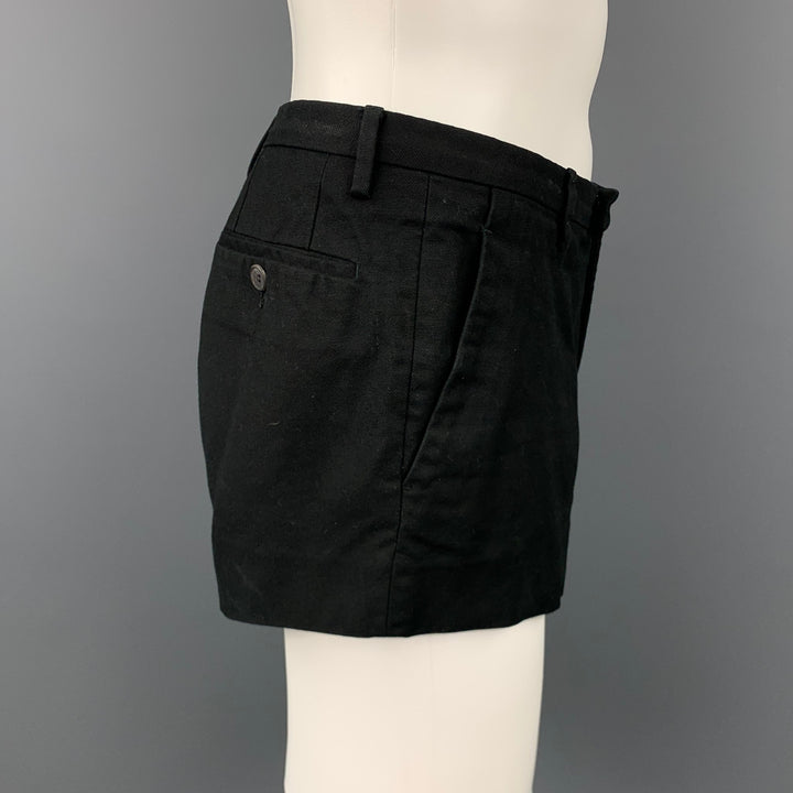 GUCCI Size 32 Black Cotton Zip Fly Shorts