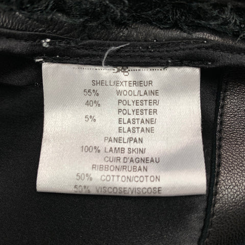 PORTS 1961 Talla 4 Chaqueta frontal abierta texturizada de mezcla de lana negra