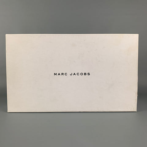 MARC JACOBS Size 11 Gold Black Crackled Leather Lace Up Shoes