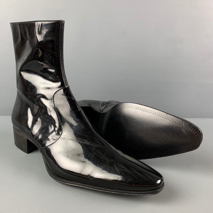 DSQUARED2 Talla 12 Botines negros con cremallera lateral