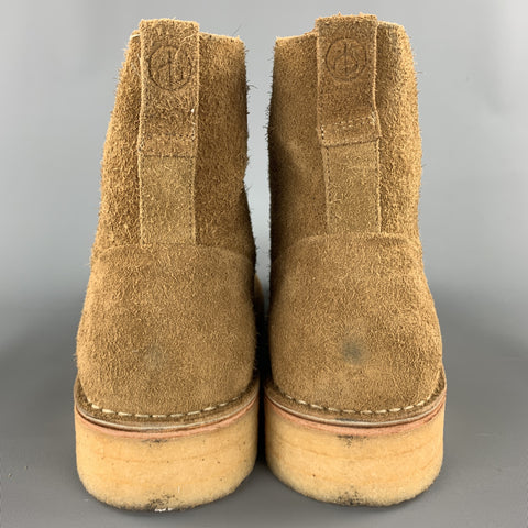 RAG &amp; BONE Taille 10 Bottes à lacets militaires texturées beiges
