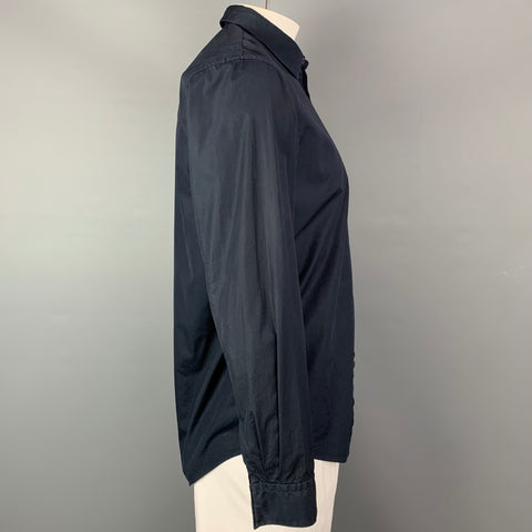 JIL SANDER Camisa de manga larga con botones de algodón índigo talla L