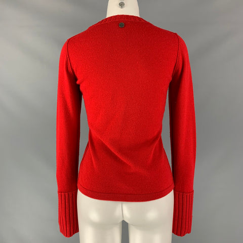 BURBERRY LONDON Size S Red Wool Blend Solid Pullover