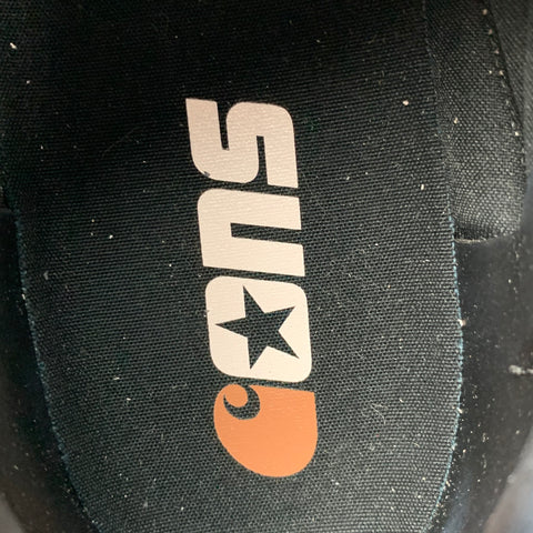 CONVERSE x CARTHARTT WIP Size 9.5 White Black Suede Sneakers