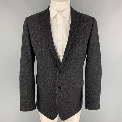 DOLCE & GABBANA Size 40 Grey Cashmere Notch Lapel Sport Coat
