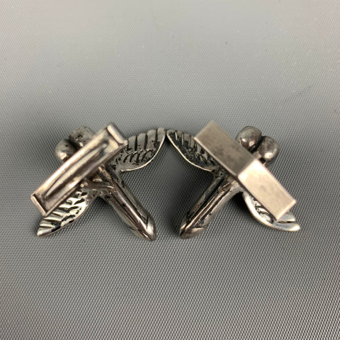 VINTAGE Sterling Silver Metal Cuff Links