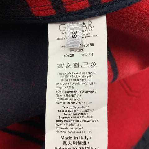 No. 21 Size S Red Navy Stripe Wool Nylon Shirt Jacket