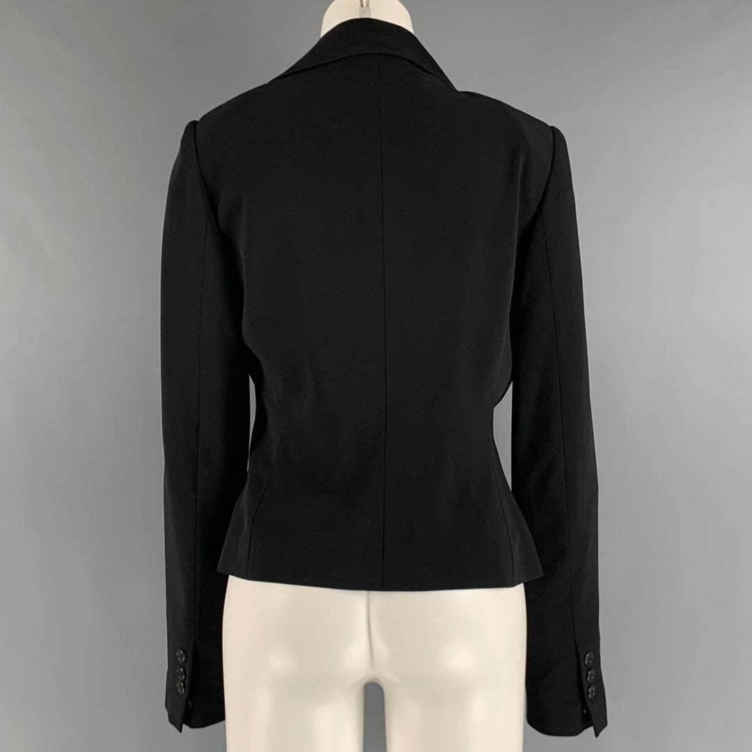 VIKTOR & ROLF Size 8 Polyester Spandex Solid Tuxedo Jacket Blazer