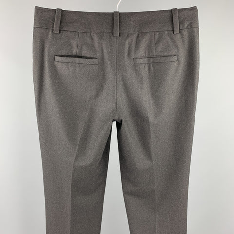 CELINE Taille 4 Pantalon habillé à jambe large en laine anthracite