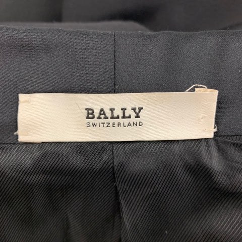 BALLY Size 42 Black Wool Silk Shawl Collar Sport Coat