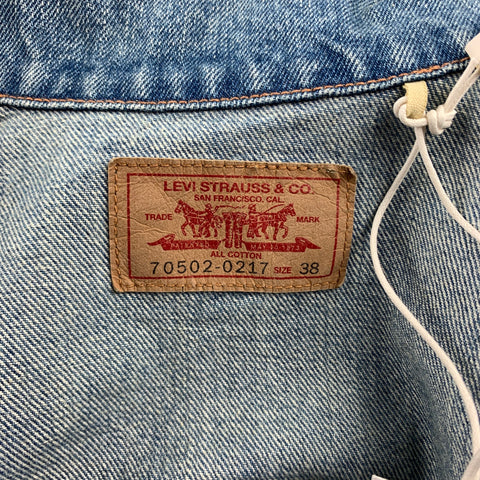 LEVI'S Archives Replica Size 38 Blue Wash Denim Trucker Jacket