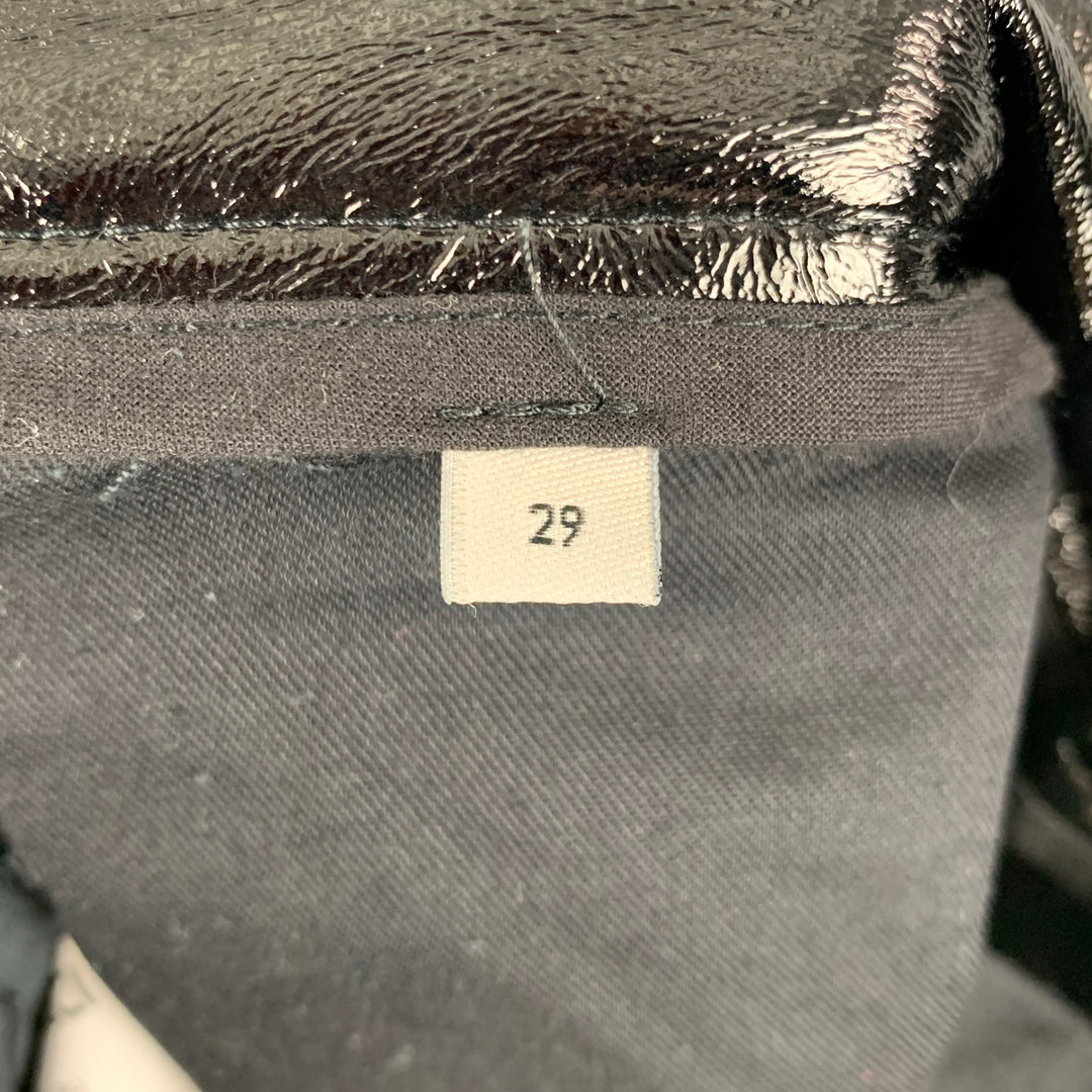 FIORUCCI Talla 29 Pantalones casuales de corte jean de poliuretano / poliéster sólido negro