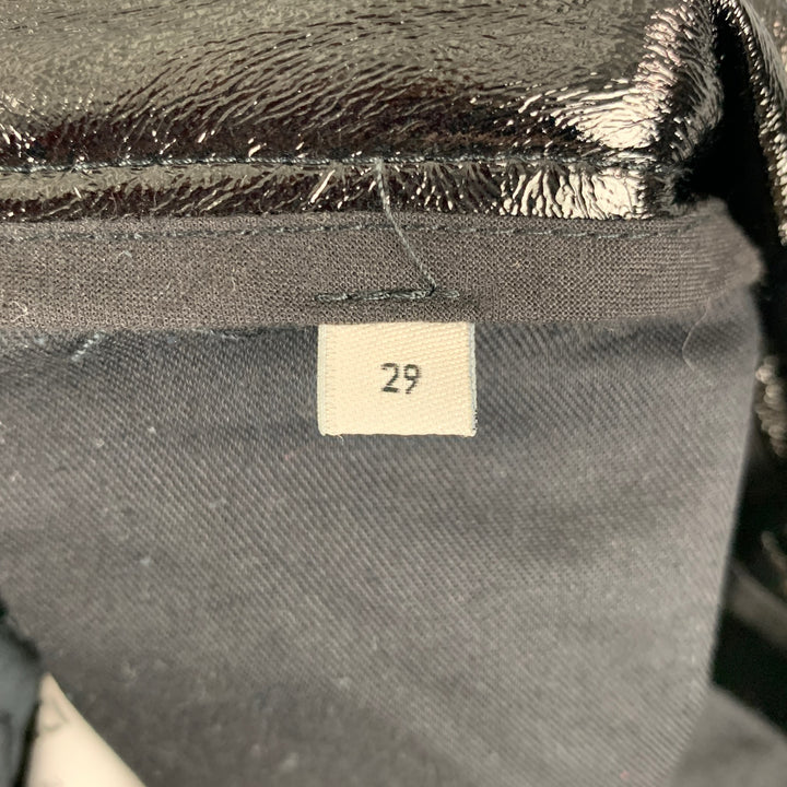 FIORUCCI Talla 29 Pantalones casuales de corte jean de poliuretano / poliéster sólido negro