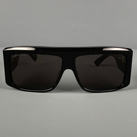 BALENCIAGA Black Acetate Square Sunglasses