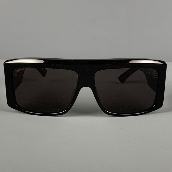 BALENCIAGA Black Acetate Square Sunglasses