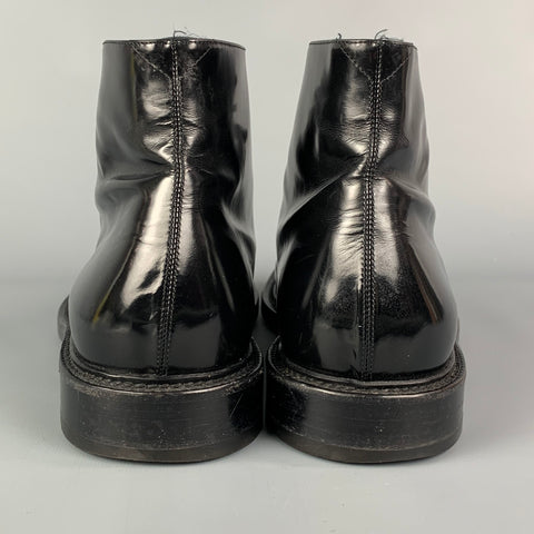 SAINT LAURENT Size 12 Black Leather Ankle Chukka Boots