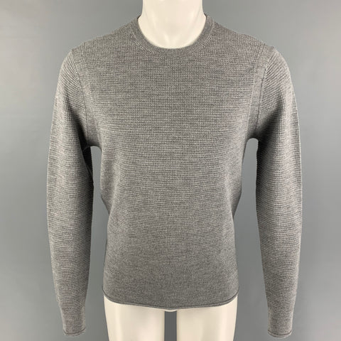 TODD SNYDER Size M Gray Merino Wool Crew-Neck Pullover