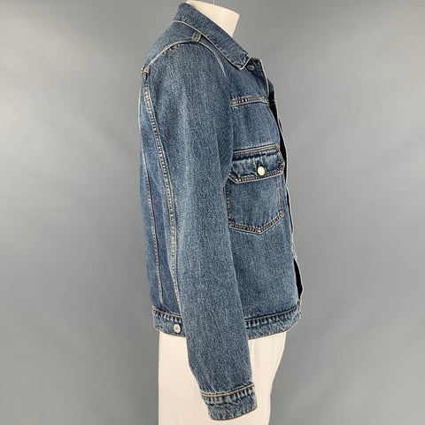 PAYNTER Size L Blue Denim Trucker Jacket