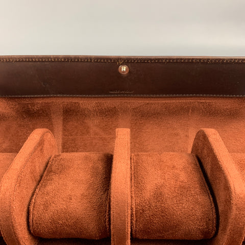 HODINKEE Brown Marbled Leather Watch Travel Case
